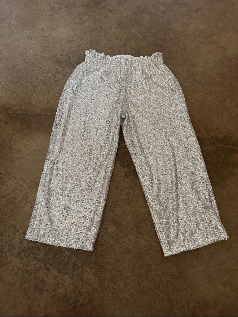 Silver Sequin Elastic-Waist Girls' Pants cat and jack 4/5